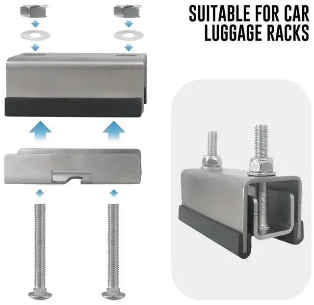 Alt view image 3 of 3 - Roof Mount Kit,304 Stainless Steel Van Roof Rack, Roof Rack Mount Kits, Van Roof Rack Brackets For Promaster Boxer