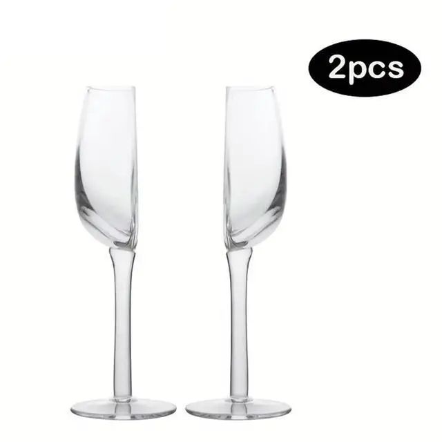Alt view image 3 of 3 - 2PCS 220ML Wine Glass Set Style Half Red Wine and Champagne Glasses Glass Suitable for Home Gathering
