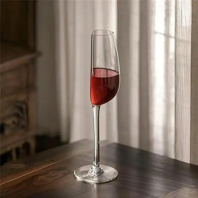 Main image of 2PCS 220ML Wine Glass Set Style Half Red Wine and Champagne Glasses Glass Suitable for Home Gathering