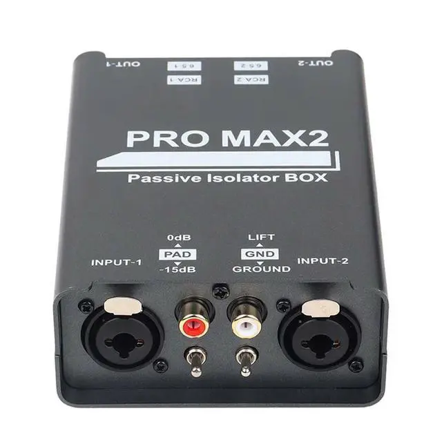 Alt view image 3 of 3 - B48A 2-Way Audio Isolator Audio Current Noise Eliminator XLR 6.5 Lotus Isolator Mixer Live Broadcast