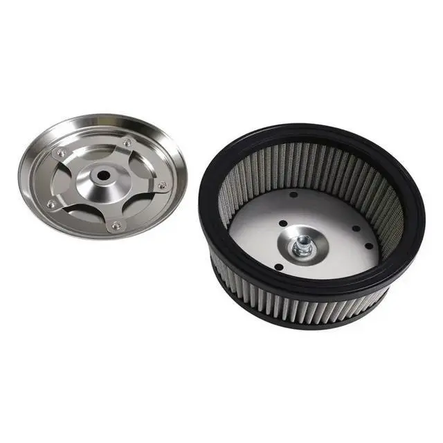 Alt view image 2 of 3 - For Touring Dyna Wide Glide FXDWG Air Cleaner Outer Cover& 6-Hole& Gray Filter Kit