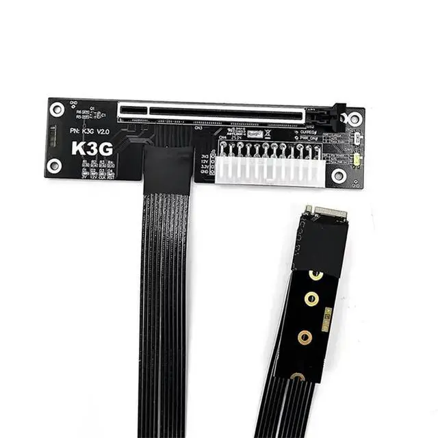 Alt view image 3 of 3 - YM-M2 Nvme Key PCI-E 5.0 X16 EGPU Adapter Cable-External Graphics Card Docking Station For Notebook ITX/STX Laptops