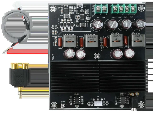 Main image of 600W+600W Stereo Dual-Channel Power Amplifier Board DC 19-50V HIFI Dual-Core TPA3255 Amplifier Module