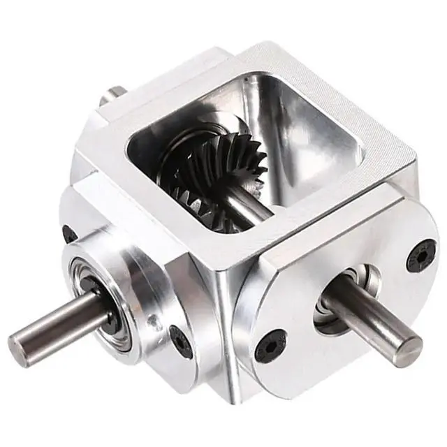 Alt view image 3 of 6 - Gearbox 90 Degree Right Angle Bevel Gear-Box with Mounting Hole 1:1 Shaft 1 Module 20 Teeth Bevel Gear A
