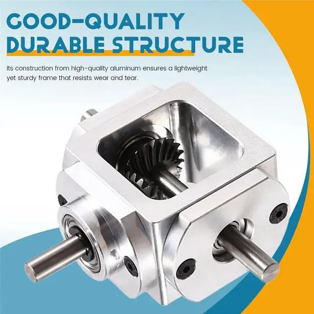 Alt view image 2 of 6 - Gearbox 90 Degree Right Angle Bevel Gear-Box with Mounting Hole 1:1 Shaft 1 Module 20 Teeth Bevel Gear A