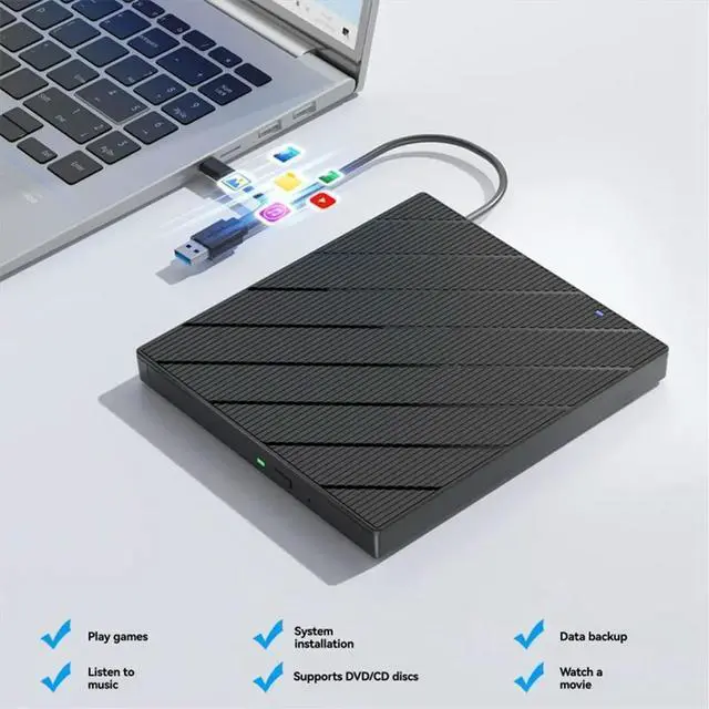 Main image of USB 3.0 External CD DVD Reader CD/DVD Drive Burner Reader External DVD CD Drive Burner Reader for PC Laptop Desktop