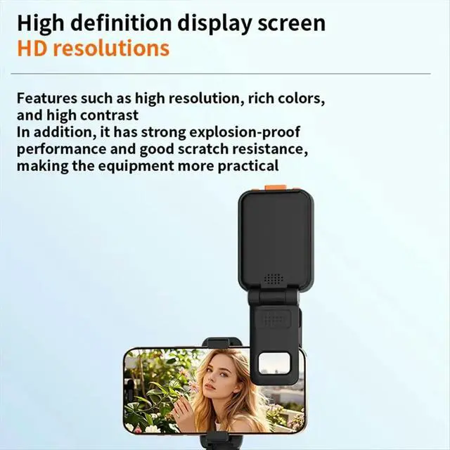 Alt view image 2 of 6 - X40G 2inch Mobile Screen Mini Selfie Vlog Monitor with Sound Version Projection Remote Photography Bluetooth