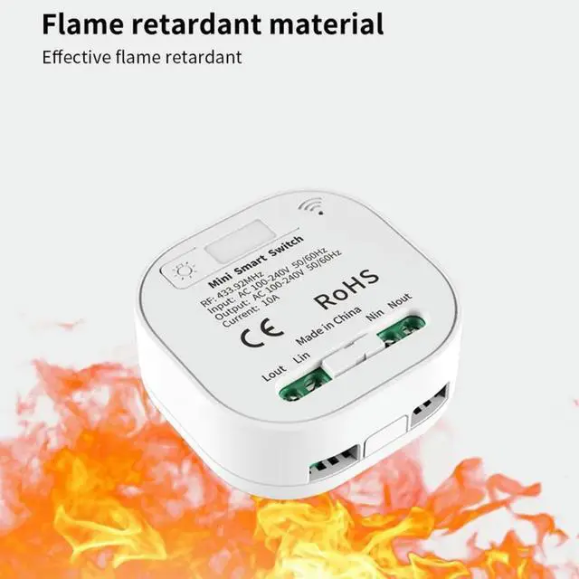 Main image of Remote Control Light Switch, No Wiring Needed, Stick-on 220V Home Lighting for Living Room Outdoor Garden