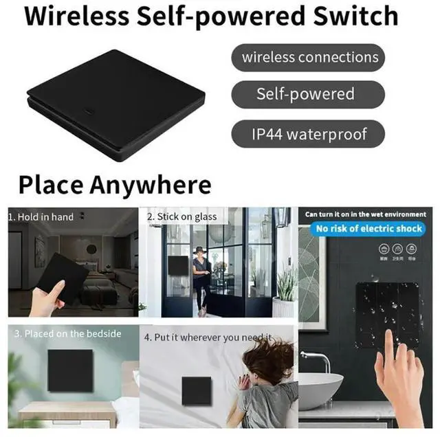 Alt view image 2 of 6 - Remote Control Light Switch, No Wiring Needed, Stick-on 220V Home Lighting for Living Room Outdoor Garden