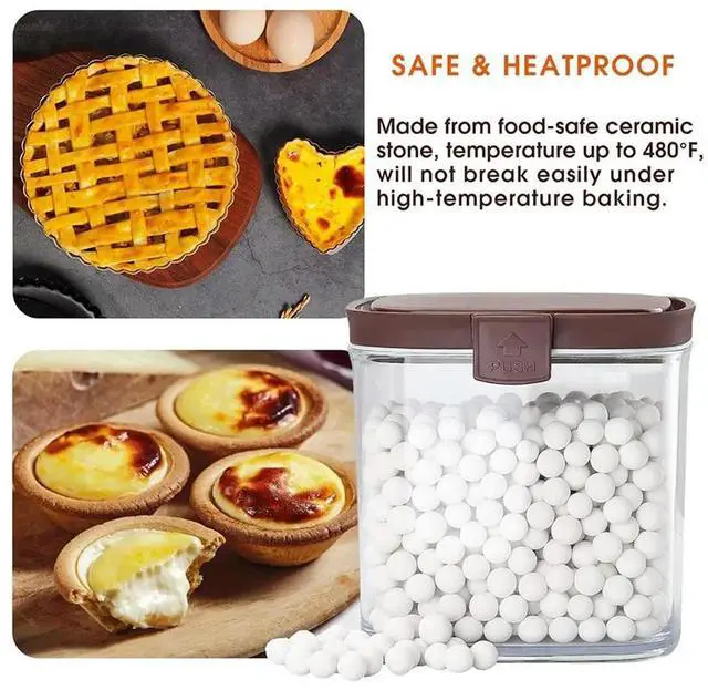 Main image of 2.2 LB Pie Weights for Blind Baking, Ceramic Blind Baking Pie Weights Beads for Crust Natural Ceramic Stoare