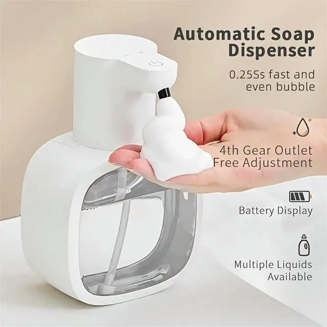 Alt view image 2 of 3 - Automatic Foaming Soap Dispenser Touchless Wall-Mounted Sensor-Activated Electric Soap Dispenser for Children