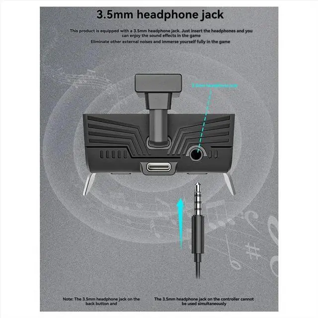 Alt view image 2 of 3 - Game Controller Back Button Trigger Attachment with 3.5MM Headphone Jack Type-C Interface for Xbox One/XBOX Series X/S