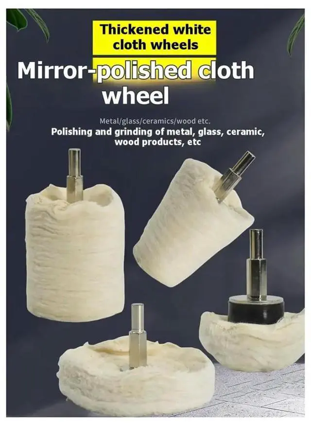 Alt view image 3 of 3 - 11 Pcs Buffing Wheel for Drill Buffer Multi-Specification Buffing Pad Polishing Wheels Kit for l Glass Wood Etc