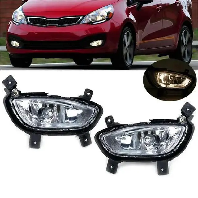 Alt view image 3 of 3 - For Kia Rio K2 Sedan 2012 - 2015 Fog Light Car Foglamp Car Driving Front Bumper Driving Lamp 92201-1W000 92202-1W000