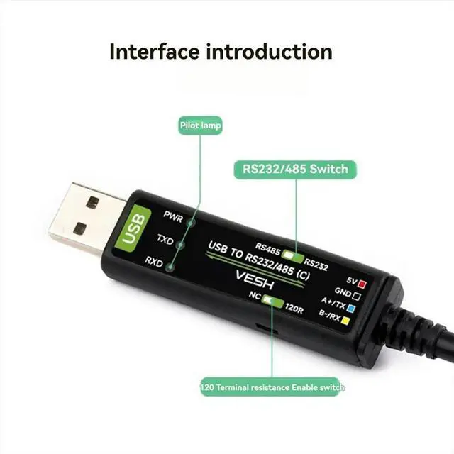 Main image of USB to RS232/485 4pin Serial Cable Onboard Power Signal Indicator FT232RNL Multi Systems Support