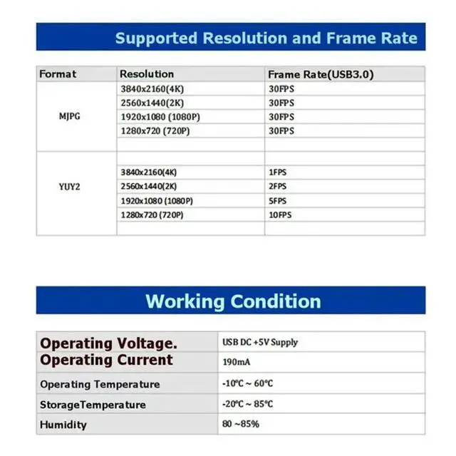 Alt view image 2 of 3 - 8MP GC8613 Camera Module 4K USB2.0 Camera Module DFOV 90° For Embedded Projects DIY Applications