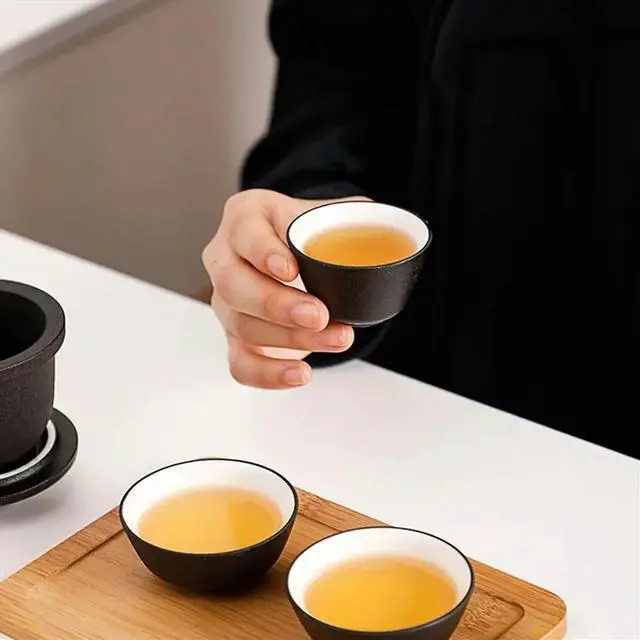 Main image of Ceramics Teapot Sets 1 Pot 4 Tea Cups Chinese Strainers Travel Teawear Gift for 260ML
