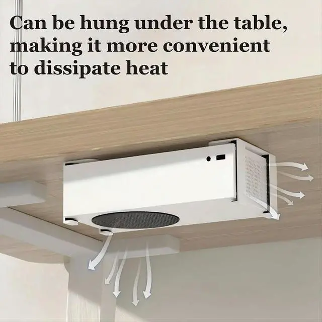 Alt view image 2 of 3 - Wall Mount Holder for Xbox Series S,l Vertical Hanging on Wall or Under Desk, for SXS Accessories White