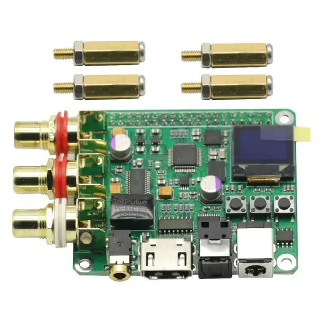 Alt view image 2 of 3 - 1Pcs For HIFI DAC Decoder Raspberry Pi Coaxial Fiber Optic I2S Digital Sound Card 384KHz 32Bit