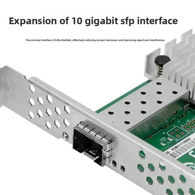 Alt view image 3 of 3 - Ethernet 82599-SFP+ M2 M.2 To 10G Ethernet Card To Desktop Ethernet Card 82599 Chip