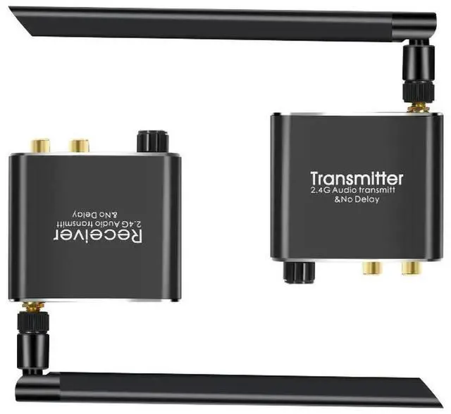 Main image of 50M 2.4G Audio Transmitter and Receiver Audio Extender 3.5mm R/L RCA Sound System Volume Control