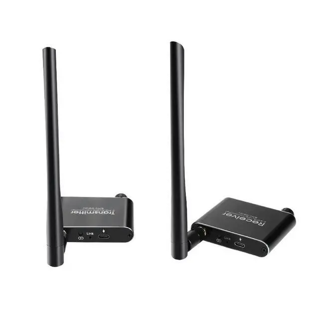 Alt view image 3 of 3 - 50M 2.4G Audio Transmitter and Receiver Audio Extender 3.5mm R/L RCA Sound System Volume Control