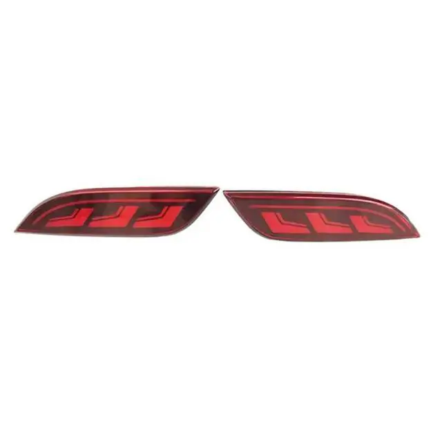 Alt view image 2 of 3 - 4X Car LED Rear Bumper Lights Dynamic Turn Signal Light Reflector Light Brake Light For Chevrolet Spark 2010-2015