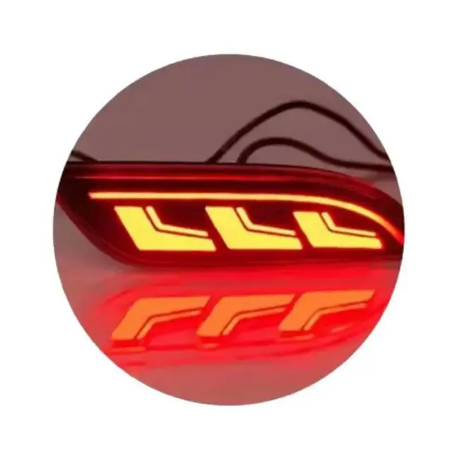 Alt view image 3 of 3 - 4X Car LED Rear Bumper Lights Dynamic Turn Signal Light Reflector Light Brake Light For Chevrolet Spark 2010-2015