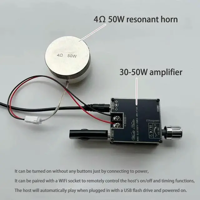 Main image of DIY bluettoth speaker 4Ohm 50W Bone conduction resonance sound subwoofer