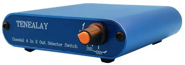 Main image of Tianlai 4-in 2-out Passive Lossless HiFi Multi-channel Coaxial Audio Source Switcher Signal Selector