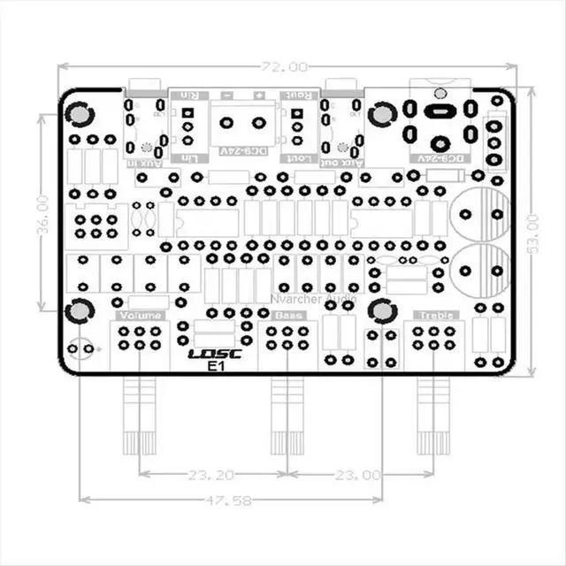 Alt view image 2 of 6 - NE5532 Mini Preamlifier Tone Board Active Filter Amplifier Preamp with Adjustment Volume Control for Home Theater