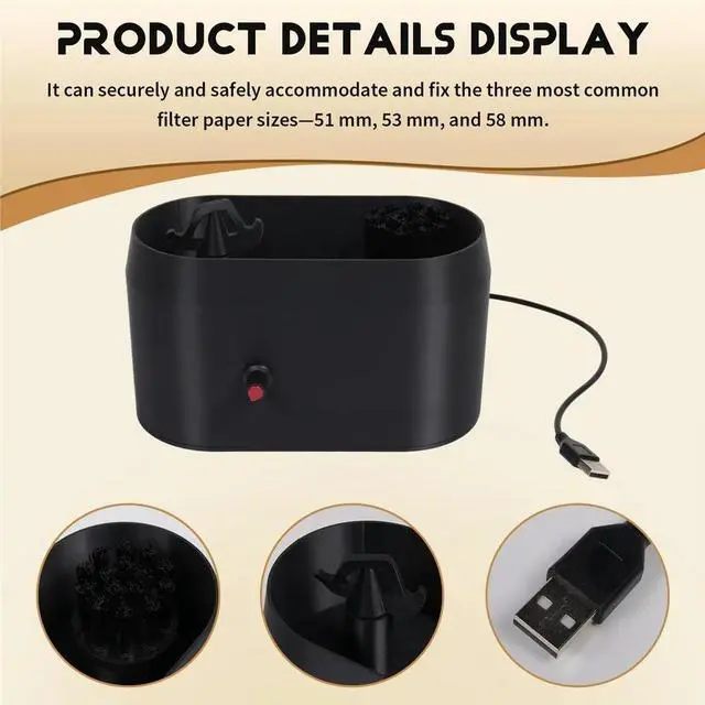Main image of Coffee Portafilter Cleaning Kit,Espresso Portafilter Cleaning Holder , Scrubs Coffee Grounds, Oils, Stubborn Stains
