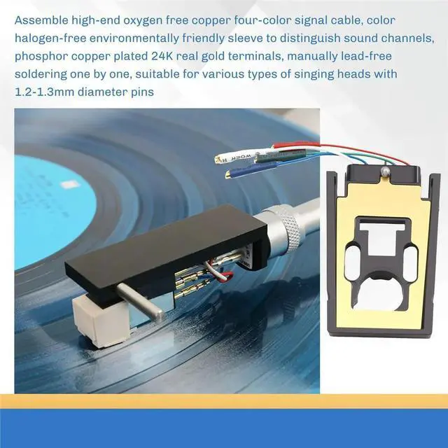 Alt view image 3 of 4 - Turntable Cartridge Headshell Stylus Holder Lifting Piece OFC Line for Dual TK22 1009SK 1010 1015 1016 1019 LP HIFI Part