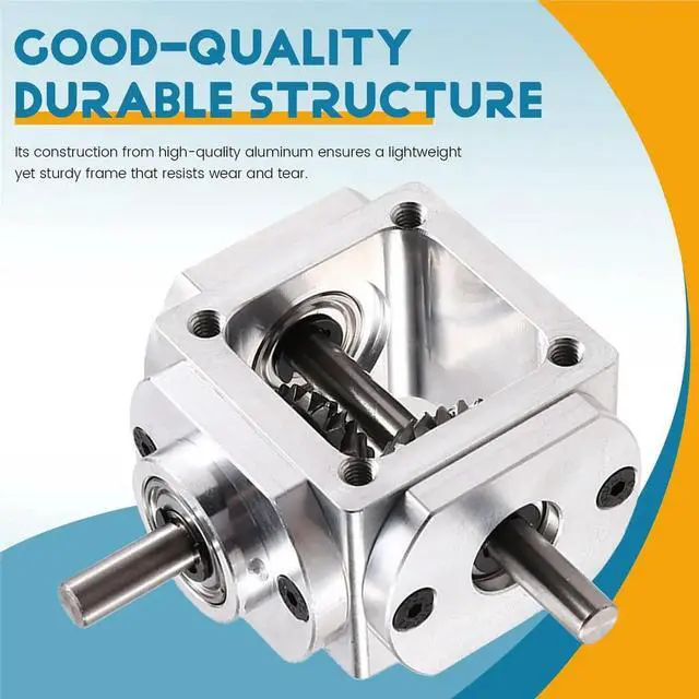 Alt view image 2 of 3 - Gearbox 90 Degree Right Angle Bevel Gear-Box with Mounting Hole 1:1 Shaft 1 Module 20 Teeth Bevel Gear D