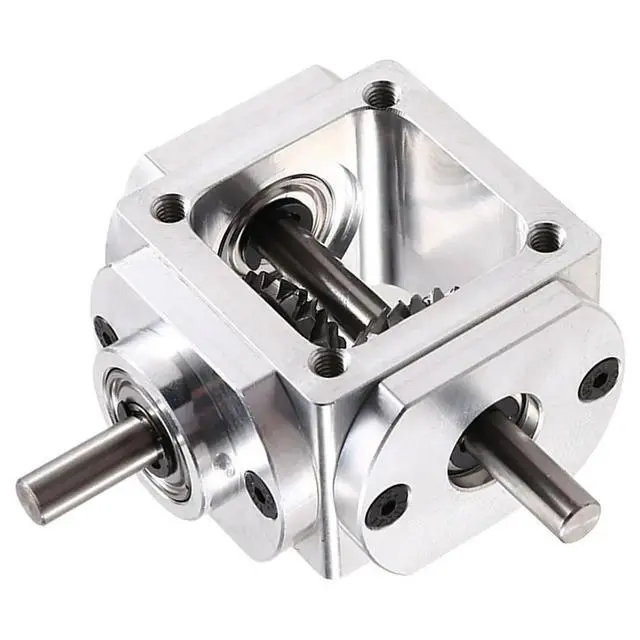 Alt view image 3 of 3 - Gearbox 90 Degree Right Angle Bevel Gear-Box with Mounting Hole 1:1 Shaft 1 Module 20 Teeth Bevel Gear D
