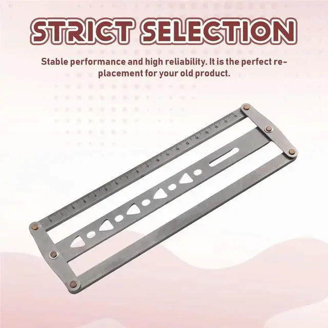 Main image of Belt Positioning Auxiliary Ruler Cutting Punch Hole Tool Punch Hole Spacing End Holes Position Stencil,