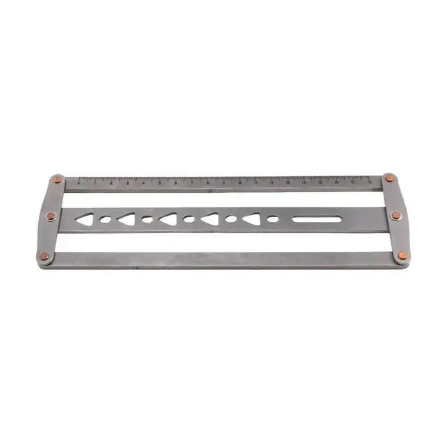 Alt view image 3 of 3 - Belt Positioning Auxiliary Ruler Cutting Punch Hole Tool Punch Hole Spacing End Holes Position Stencil,