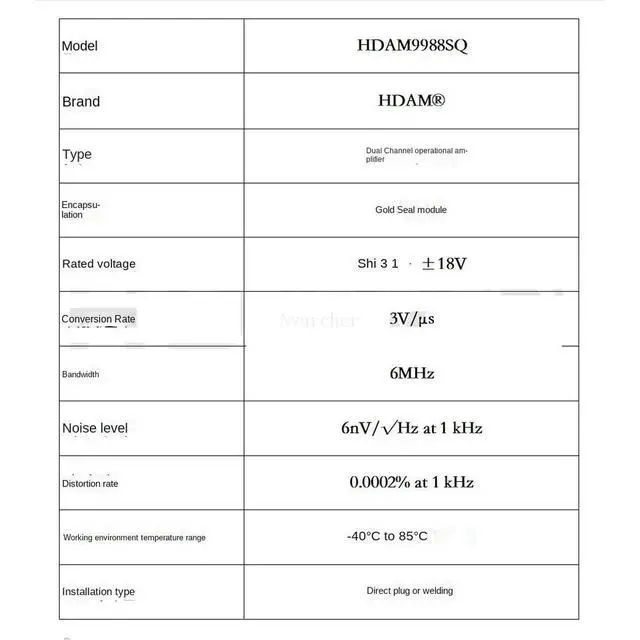 Alt view image 2 of 2 - 1 PCS HDAM9988SQ/883B Dual Operational Amplifier OPA2604AP 1612AID LME49860NA 49720HA
