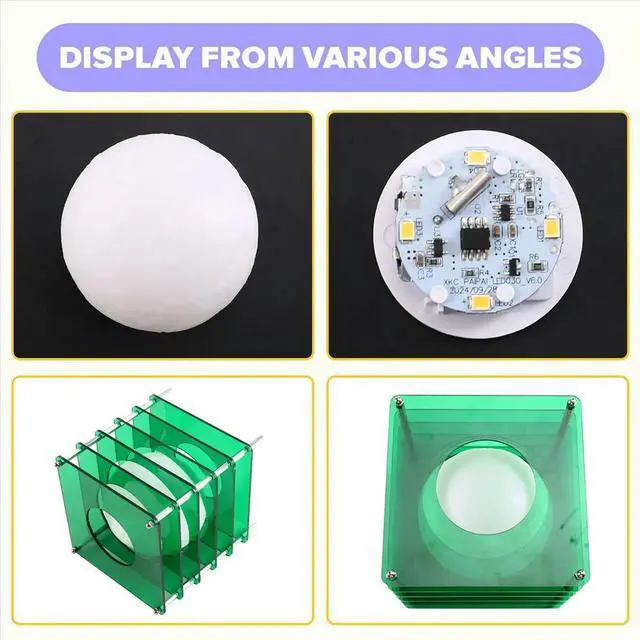 Main image of LED Lighting Multi-Layer Acrylic Lamp DIY Acrylic Moon Lamp for Bedrooms Living Rooms Offices USB Charging Lamp