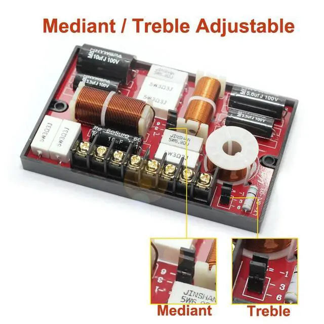 Alt view image 3 of 3 - 2PCS 3 Way 150W DIY Car Speaker Filter Circuit Frequency Divider Automotive 3-Order Theater Hifi Stereo Audio Crossover Filters