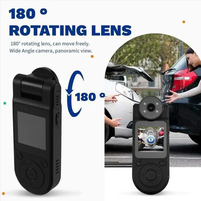 Main image of L20 4K HD Mini Camera 180 Rotatable Lens Handheld Law Enforcement Body Camera Camera CarRecorder