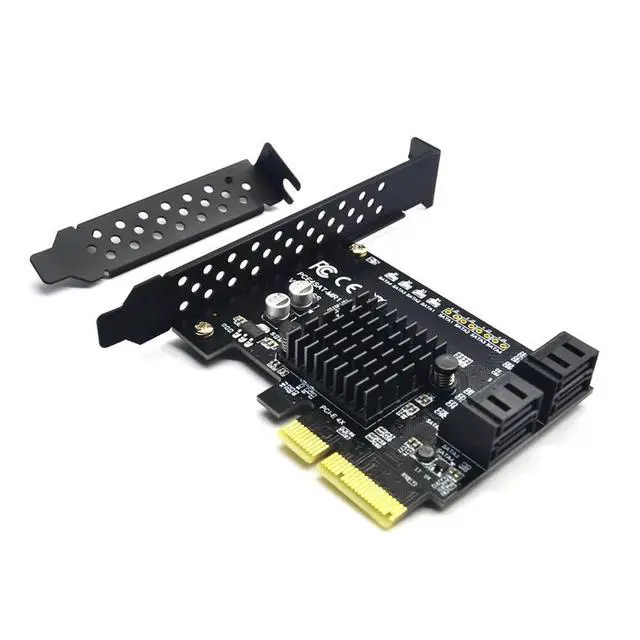 Alt view image 2 of 3 - 4 Ports SATA 6G PCI Express Controller Card PCI-e 4x To SATA III 3.0 88SE9230 Chip Support PCI-E 4X 8X 16 /RAID for SSD HDD
