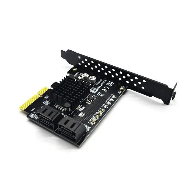 Alt view image 3 of 3 - 4 Ports SATA 6G PCI Express Controller Card PCI-e 4x To SATA III 3.0 88SE9230 Chip Support PCI-E 4X 8X 16 /RAID for SSD HDD