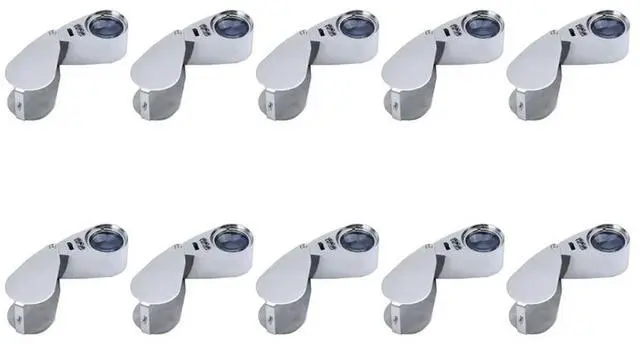 Main image of YM-10X 40X LED Pocket Magnifier Jeweller Eye Glass Loop Lens Magnifying Loupe UV Light
