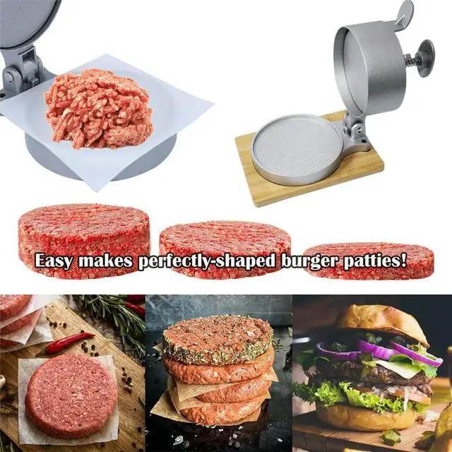 Main image of Hamburger Press Patty Maker, Patty Press Makers, Adjustable Spring Burger Press, Push Plunger Hamburger Press Spring