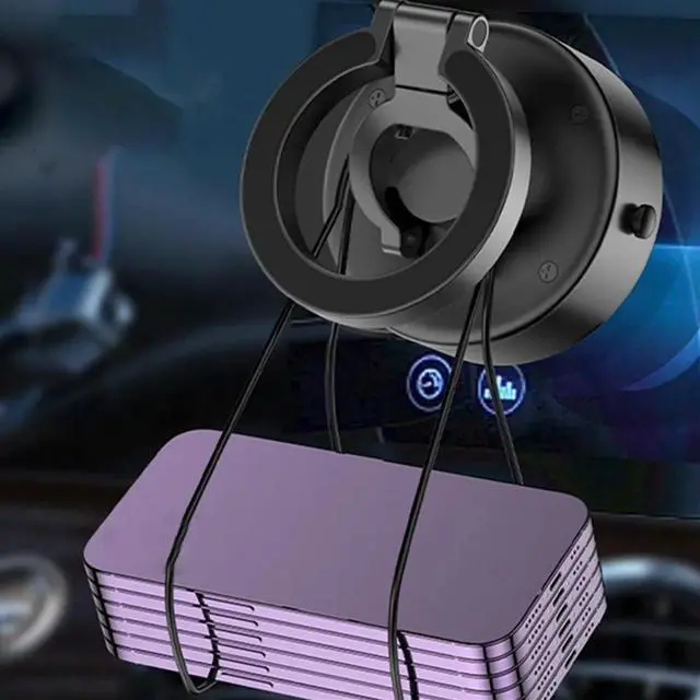 Main image of Suction Magnetic Car Phone Holder, Electric Magnetic Car Phone Holder Mount Foldable Adjustable Car Mount