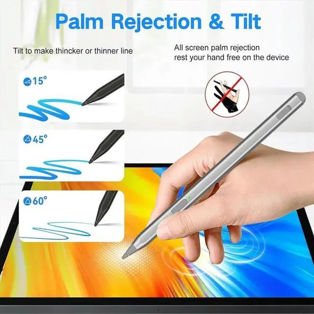 Main image of USI 2.0 Stylus Pen for Chromebook Fire HD 10 and Fire Max 11,with Tilt Support,4096 Pressure Sensitivity Silver