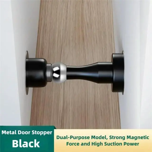 Main image of 5Pcs Stainless Steel Powerful Magnetic Door Stopper Thickened Door Barrier 2 Installation Methods No Drilling Required