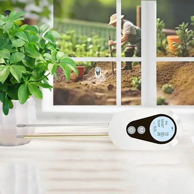 Alt view image 3 of 5 - Digital Soil Tester 4-in-1 Soil PH Moisture Light Temperature Meter for Garden Plants Greenhouse Farm Outdoor Indoor