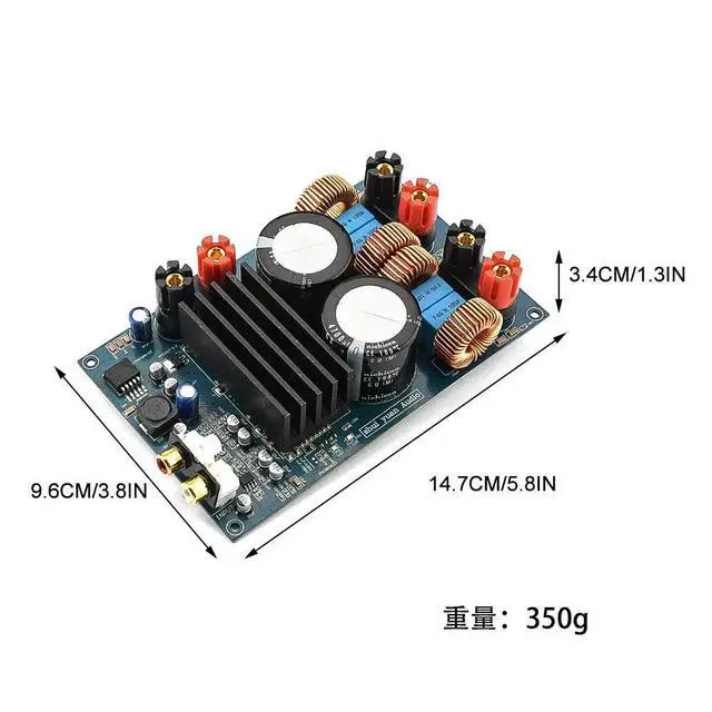 Alt view image 2 of 3 - 2 Channel Digital Power Amplifier Board TPA3255 300W+300W Class D Audio Amplifier Module DC 40-48V DIY HIFI Stereo Amp